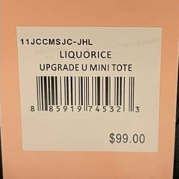 Juicy Couture Upgrade U Mini Tote Liquorice Black NEW Embossed Gunmetal Hardware - Picture 5 of 5